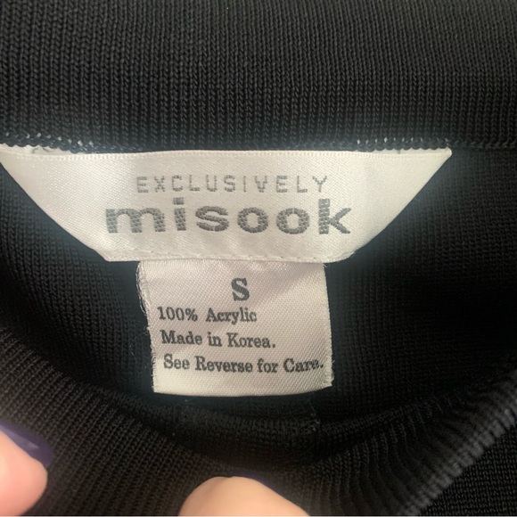 Exclusively Misook Black Pull On Stretch Pants Medium - Picture 3 of 6
